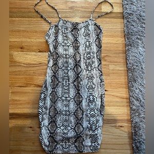 tight mini cheetah dress